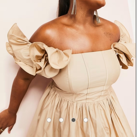 ASOS | Dresses | Asos Luxe Curve Frill Shoulder Tiered Skater Mini ...